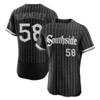 Kooe C.White Sox #58 Seranthony Dom¨ªnguez Player Black City Connect Limited Elite Home Stitched Jerseys
