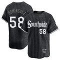 Kooe C.White Sox #58 Seranthony Dom¨ªnguez Player Black City Connect Limited Home Stitched Jerseys