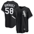 Kooe C.White Sox #58 Seranthony Dom¨ªnguez Player Black Home Game Stitched Jerseys