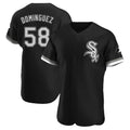 Kooe C.White Sox #58 Seranthony Dom¨ªnguez Player Black Limited Elite Home Stitched Jerseys