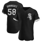 Kooe C.White Sox #58 Seranthony Dom¨ªnguez Player Black Limited Elite Home Stitched Jerseys