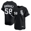 Kooe C.White Sox #58 Seranthony Dom¨ªnguez Player Black Limited Home Stitched Jerseys