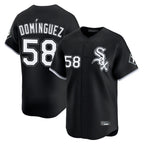 Kooe C.White Sox #58 Seranthony Dom¨ªnguez Player Black Limited Home Stitched Jerseys