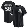 Kooe C.White Sox #58 Seranthony Dom¨ªnguez Player Black Spring Training Game Stitched Jerseys
