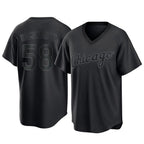 Kooe C.White Sox #58 Seranthony Dom¨ªnguez Player Black T-shirt Home Game Stitched Jerseys