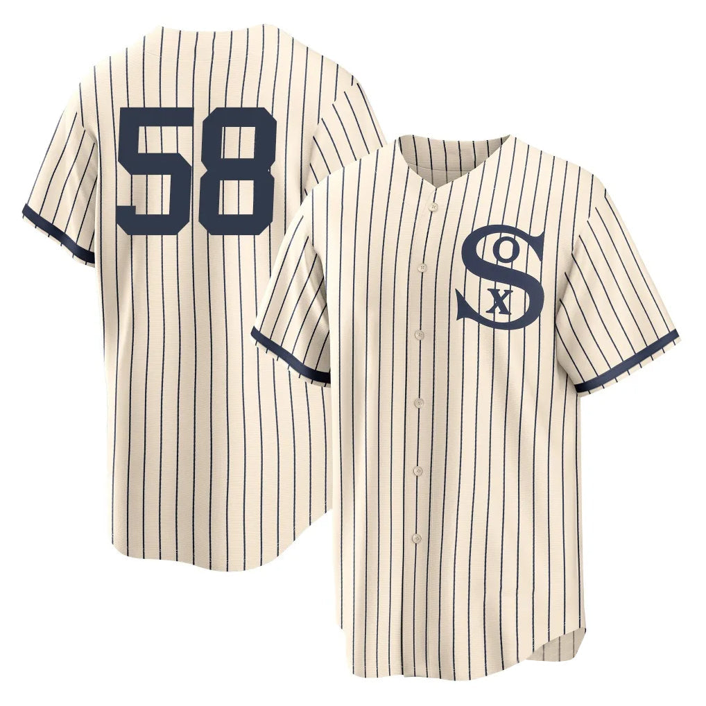 Kooe C.White Sox #58 Seranthony Dom¨ªnguez Player Cream Field of Dreams Home Game Stitched Jerseys