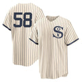 Kooe C.White Sox #58 Seranthony Dom¨ªnguez Player Cream Field of Dreams Home Game Stitched Jerseys