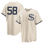 Kooe C.White Sox #58 Seranthony Dom¨ªnguez Player Cream Field of Dreams Home Game Stitched Jerseys