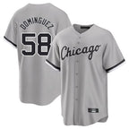 Kooe C.White Sox #58 Seranthony Dom¨ªnguez Player Gray Home Game Stitched Jerseys