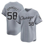 Kooe C.White Sox #58 Seranthony Dom¨ªnguez Player Gray Road Limited Home Stitched Jerseys