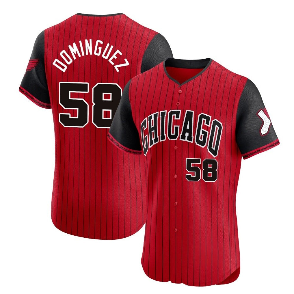 Kooe C.White Sox #58 Seranthony Dom¨ªnguez Player Red City Connect Limited Elite Home Stitched Jerseys