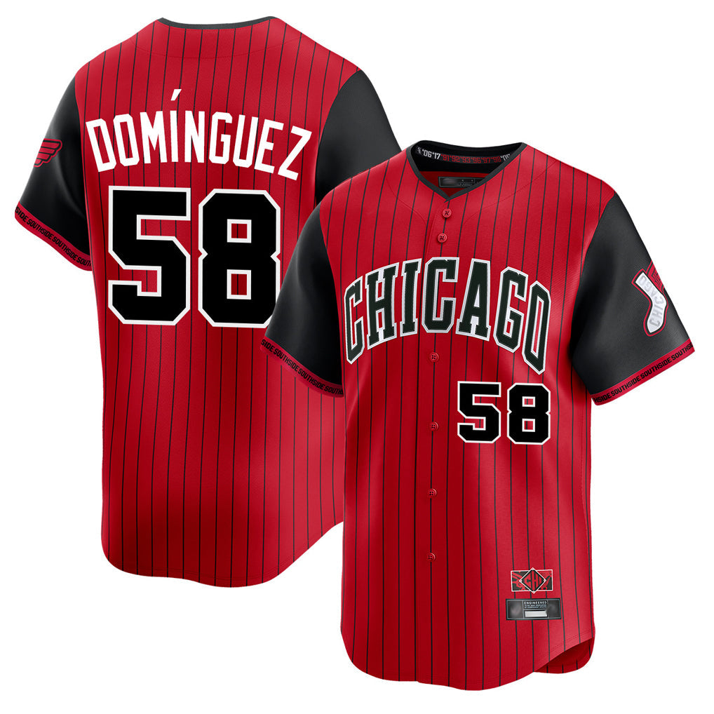 Kooe C.White Sox #58 Seranthony Dom¨ªnguez Player Red City Connect Limited Home Stitched Jerseys