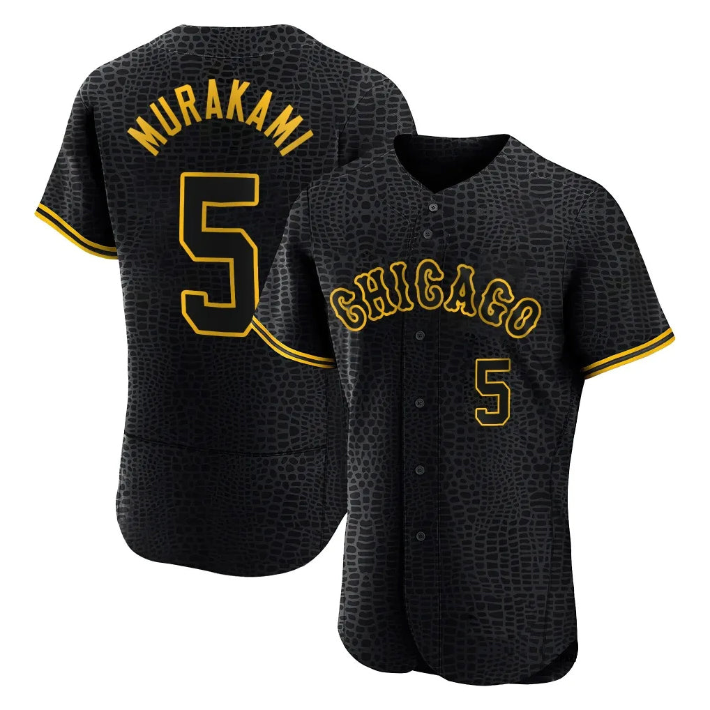 Kooe C.White Sox #5 Munetaka Murakami Player Black Snake Skin City Limited Elite Home Stitched Jerseys