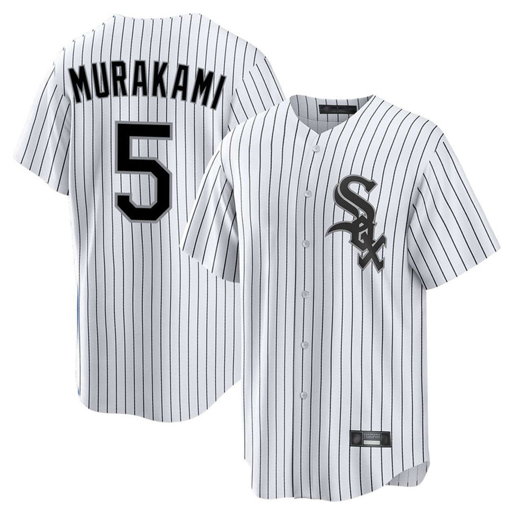 Kooe C.White Sox #5 Munetaka Murakami Player White Stripe Home Game Stitched Jerseys