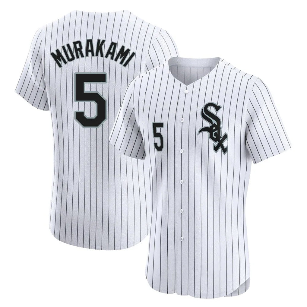Kooe C.White Sox #5 Munetaka Murakami Player White Stripe Limited Elite Home Stitched Jerseys