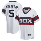 Kooe C.White Sox #5 Munetaka Murakami Player White T-shirt Home Game Stitched Jerseys
