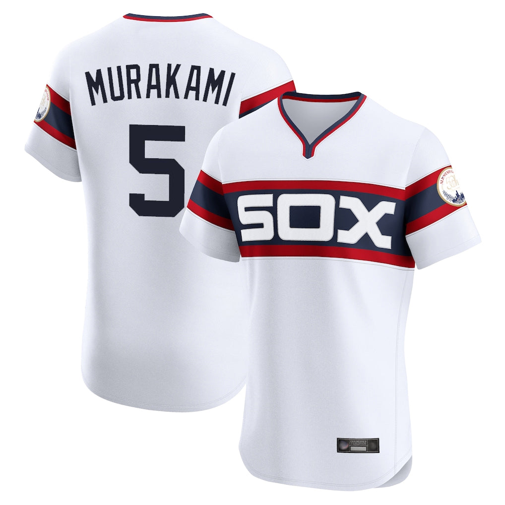 Kooe C.White Sox #5 Munetaka Murakami Player White T-shirt Limited Elite Home Stitched Jerseys