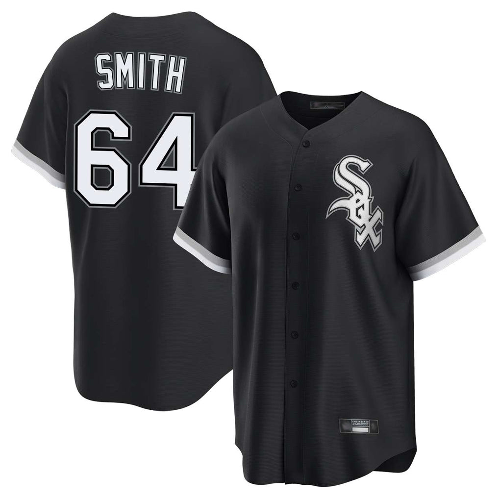 Kooe C.White Sox #64 Shane Smith Player Black Home Game Stitched Jerseys