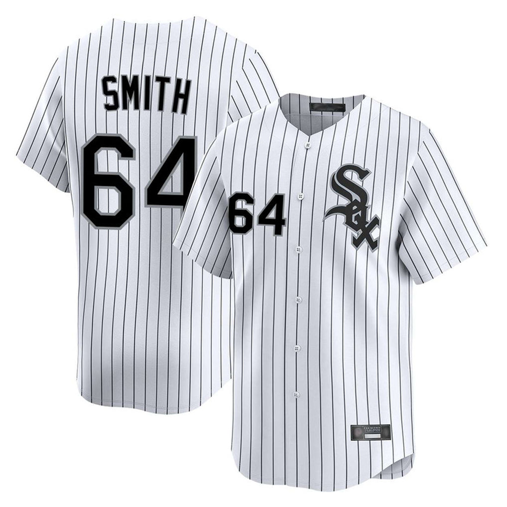 Kooe C.White Sox #64 Shane Smith Player White Stripe Limited Home Stitched Jerseys