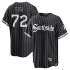 Kooe C.White Sox #72 Carlton Fisk Player Black City Connect Home Game Stitched Jerseys
