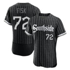 Kooe C.White Sox #72 Carlton Fisk Player Black City Connect Limited Elite Home Stitched Jerseys