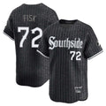 Kooe C.White Sox #72 Carlton Fisk Player Black City Connect Limited Home Stitched Jerseys