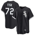 Kooe C.White Sox #72 Carlton Fisk Player Black Home Game Stitched Jerseys