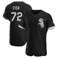 Kooe C.White Sox #72 Carlton Fisk Player Black Limited Elite Home Stitched Jerseys