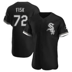 Kooe C.White Sox #72 Carlton Fisk Player Black Limited Elite Home Stitched Jerseys