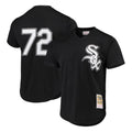 Kooe C.White Sox #72 Carlton Fisk Player Black Mitchell & Ness Cooperstown Collection Mesh Game Stitched Jerseys