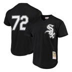 Kooe C.White Sox #72 Carlton Fisk Player Black Mitchell & Ness Cooperstown Collection Mesh Game Stitched Jerseys