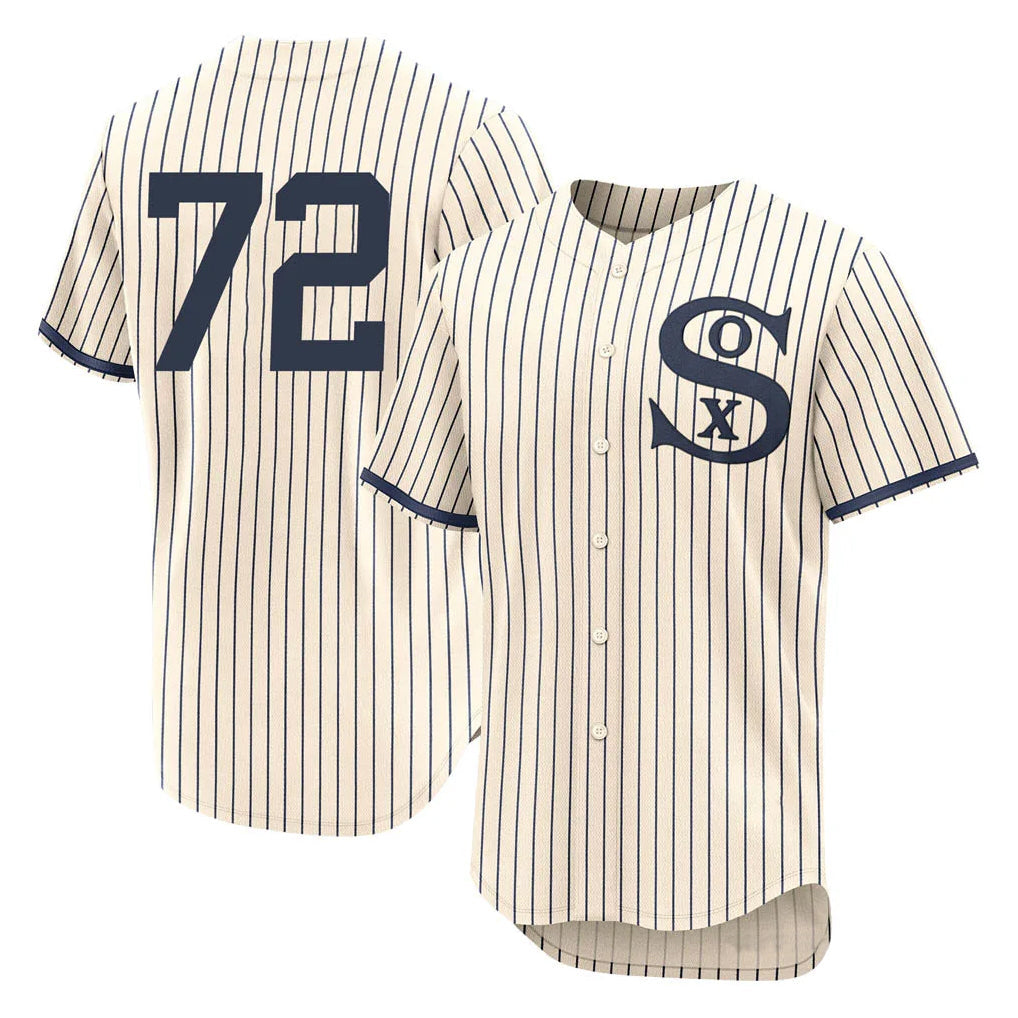 Kooe C.White Sox #72 Carlton Fisk Player Cream Field of Dreams Limited Elite Home Stitched Jerseys