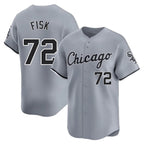 Kooe C.White Sox #72 Carlton Fisk Player Gray Road Limited Home Stitched Jerseys