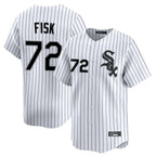 Kooe C.White Sox #72 Carlton Fisk Player White Stripe Limited Home Stitched Jerseys