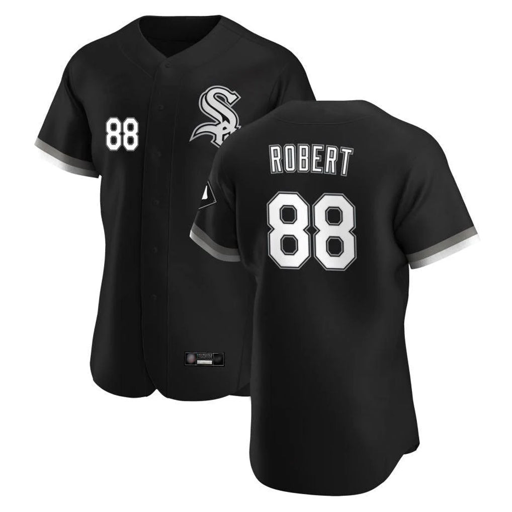 Kooe C.White Sox #88 Luis Robert Jr Player Black Limited Elite Home Stitched Jerseys