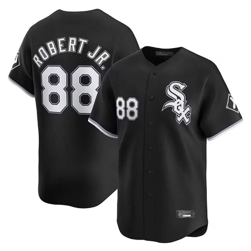 Kooe C.White Sox #88 Luis Robert Jr Player Black Limited Home Stitched Jerseys