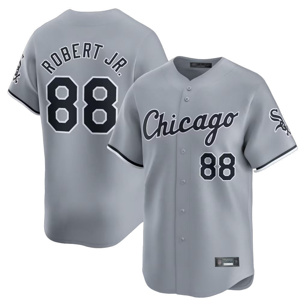 Kooe C.White Sox #88 Luis Robert Jr Player Gray Road Limited Home Stitched Jerseys