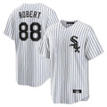 Kooe C.White Sox #88 Luis Robert Jr Player White Stripe Home Game Stitched Jerseys