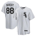 Kooe C.White Sox #88 Luis Robert Jr Player White Stripe Home Game Stitched Jerseys