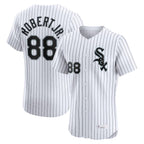 Kooe C.White Sox #88 Luis Robert Jr Player White Stripe Limited Elite Home Stitched Jerseys