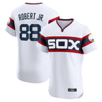 Kooe C.White Sox #88 Luis Robert Jr Player White T-shirt Limited Elite Home Stitched Jerseys