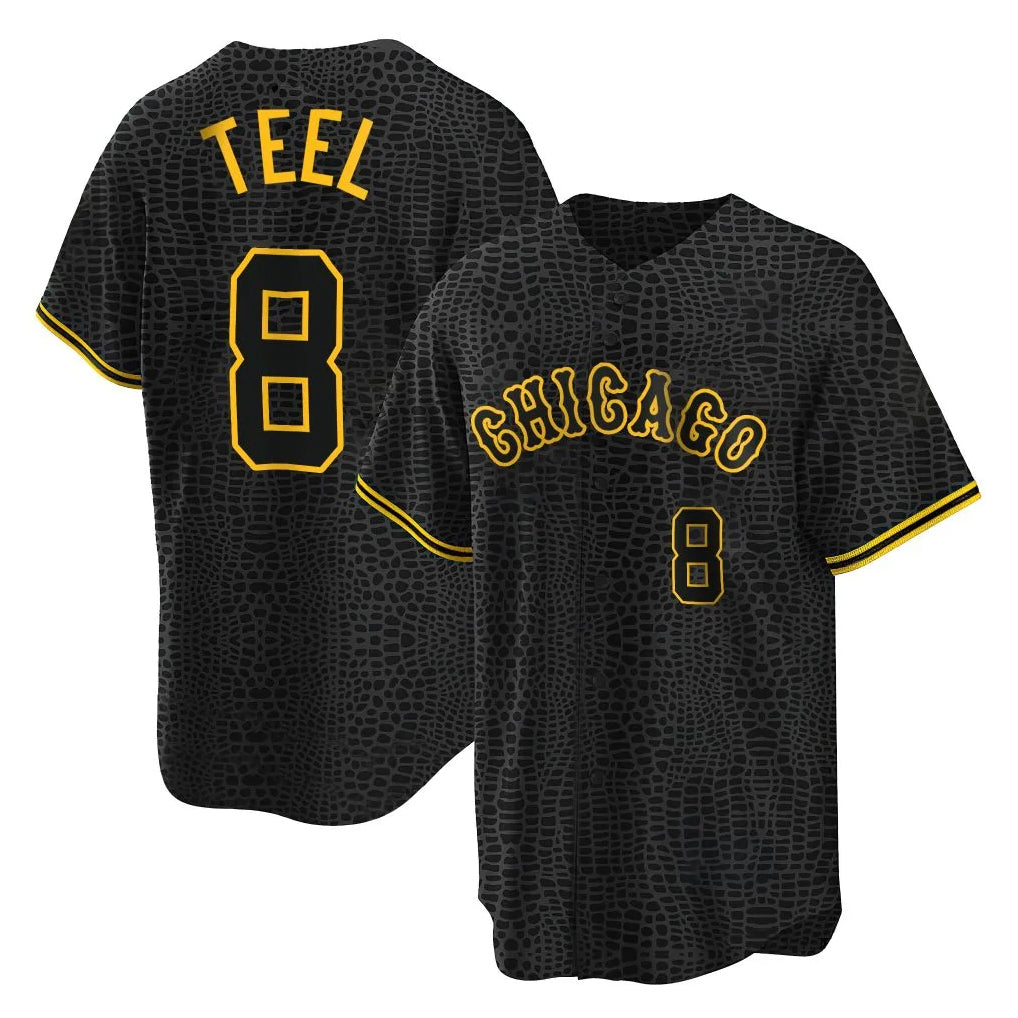 Kooe C.White Sox #8 Kyle Teel Player Black Snake Skin City Home Game Stitched Jerseys