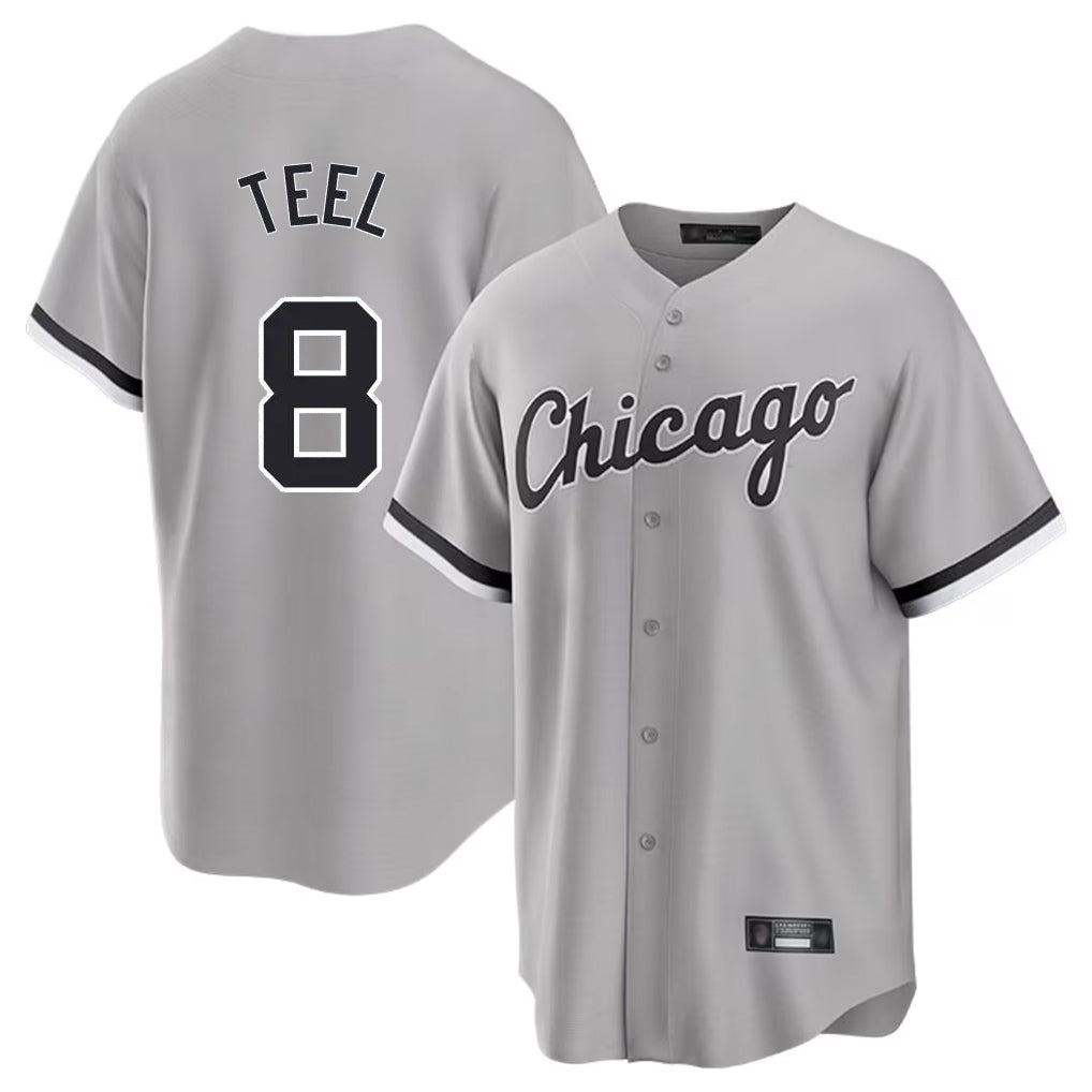 Kooe C.White Sox #8 Kyle Teel Player Gray Home Game Stitched Jerseys