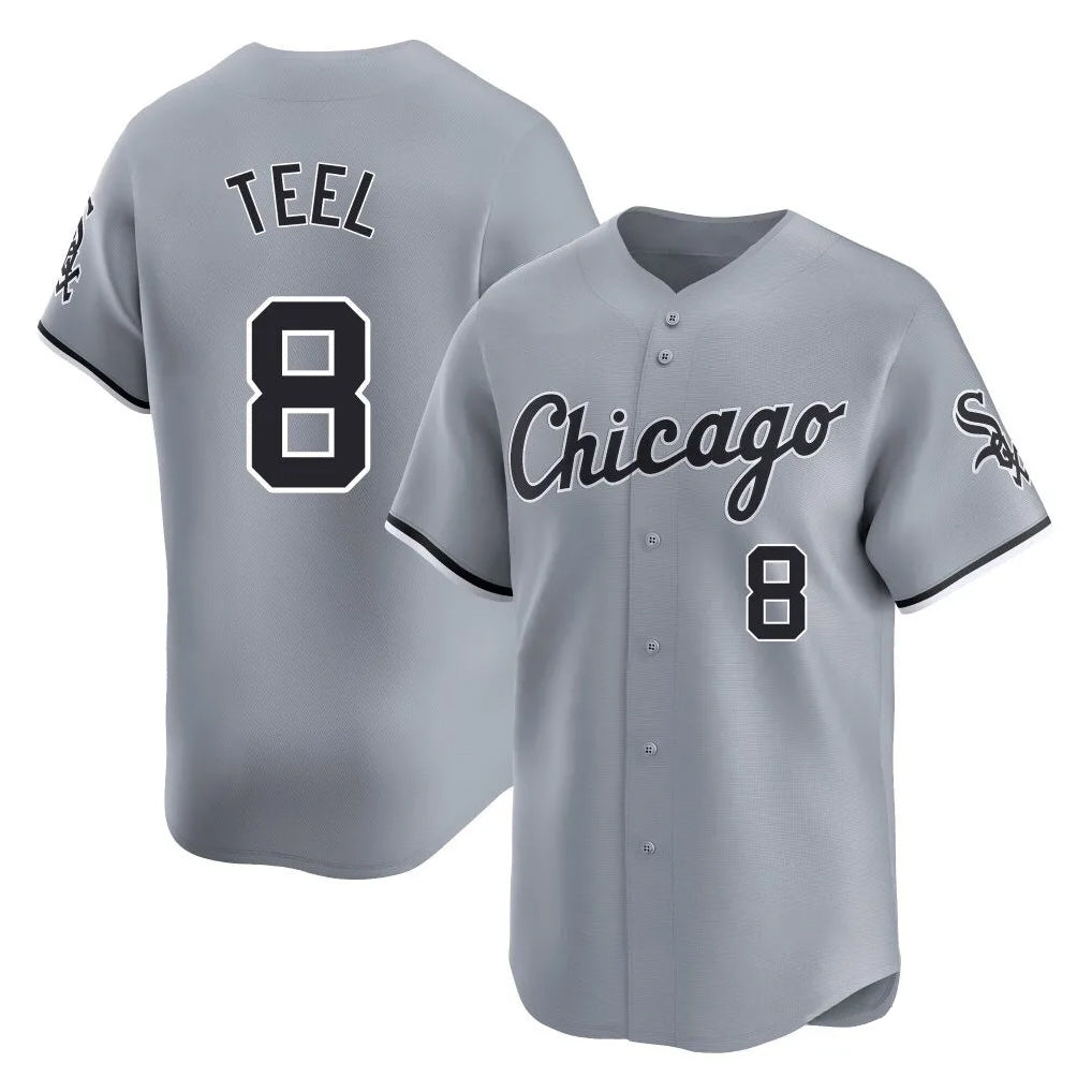Kooe C.White Sox #8 Kyle Teel Player Gray Road Limited Home Stitched Jerseys