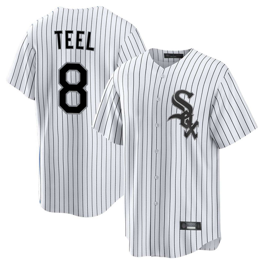 Kooe C.White Sox #8 Kyle Teel Player White Stripe Home Game Stitched Jerseys