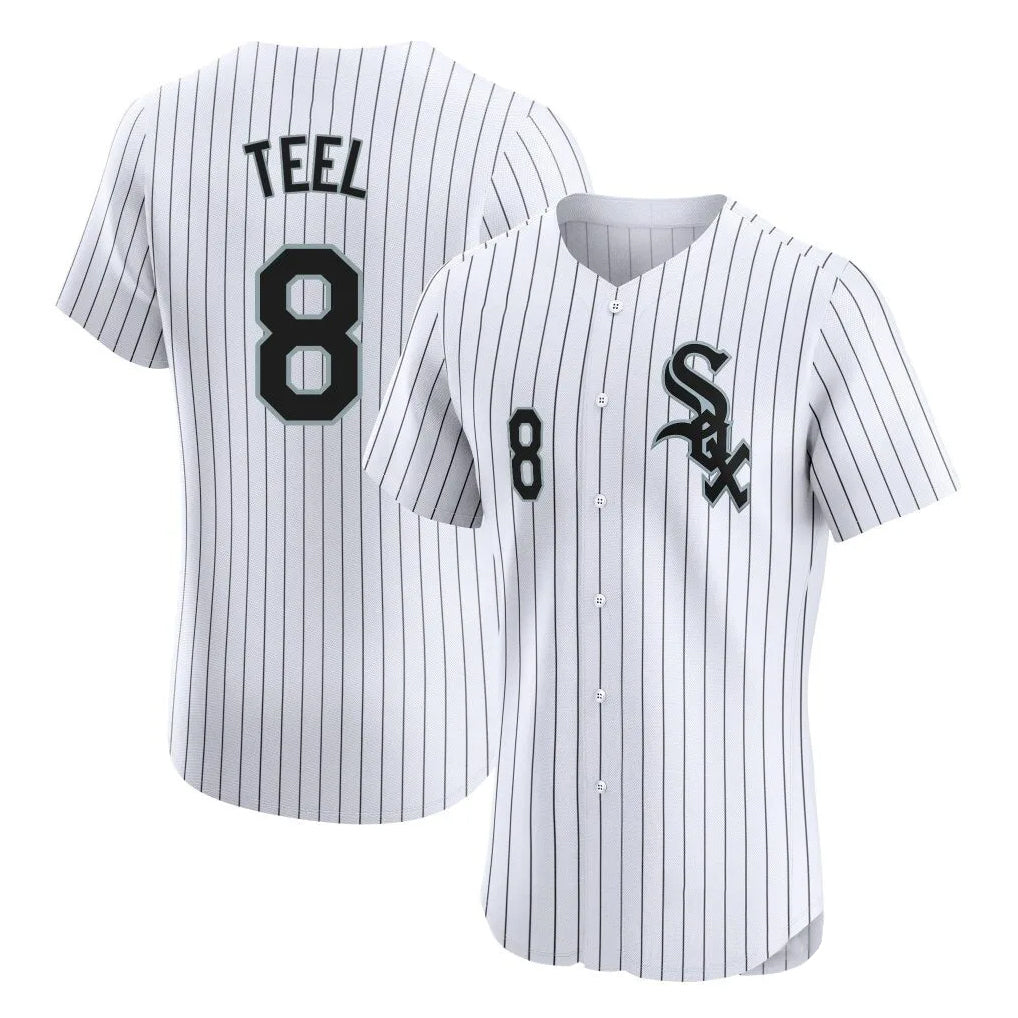 Kooe C.White Sox #8 Kyle Teel Player White Stripe Limited Elite Home Stitched Jerseys