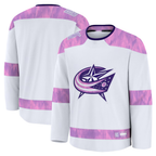 Kooe CB.Jackets White 2024 Hockey Fights Cancer Practice Jersey