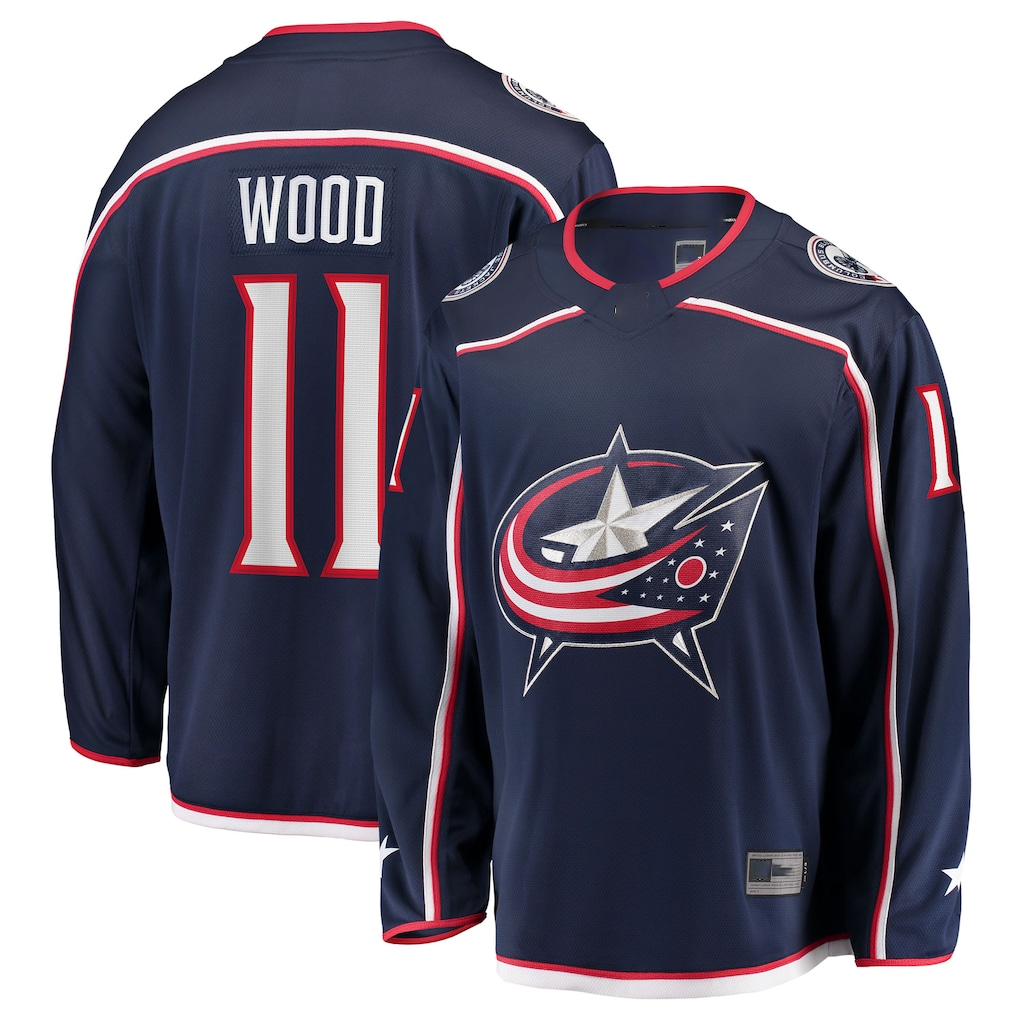 Kooe CB.Jackets #11 Miles Wood Navy Home Breakaway Jersey