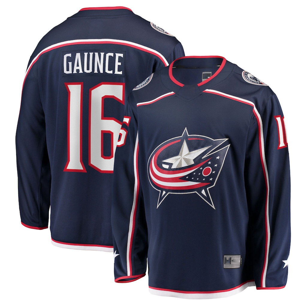 Kooe CB.Jackets #16 Brendan Gaunce Navy Home Breakaway Jersey