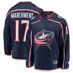 Kooe CB.Jackets #17 Mason Marchment Navy Home Premier Breakaway Player Jersey